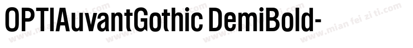 OPTIAuvantGothic DemiBold字体转换